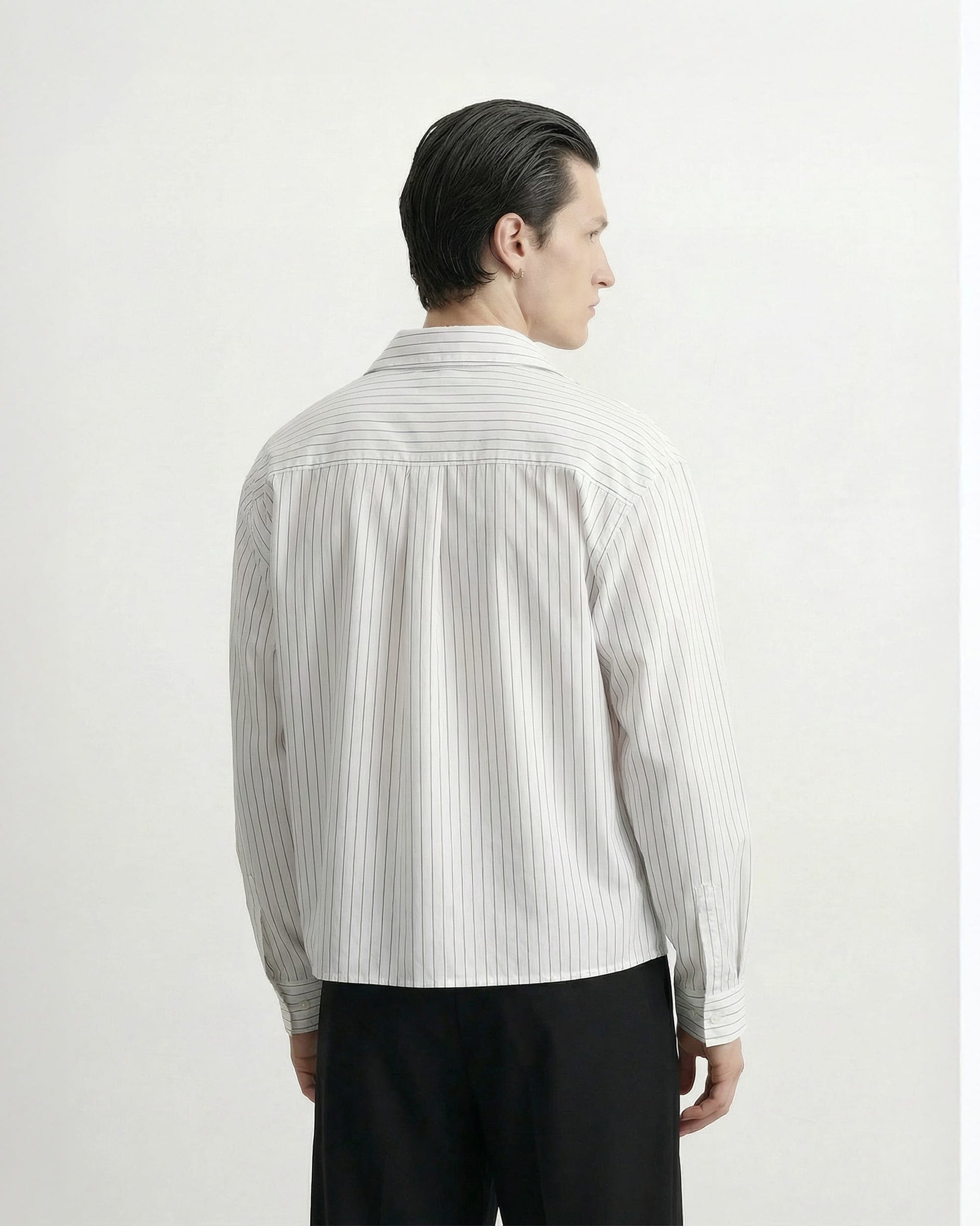 SMJ STYLE Hemd HEMD REN – BOX FIT PINSTRIPE