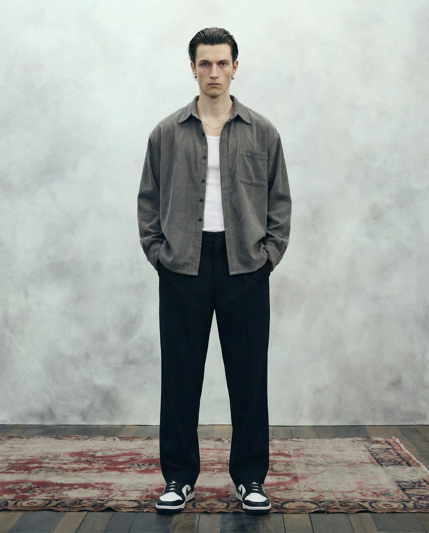 SMJ STYLE Hemd OVERSHIRT KAI – BOX FIT CORD