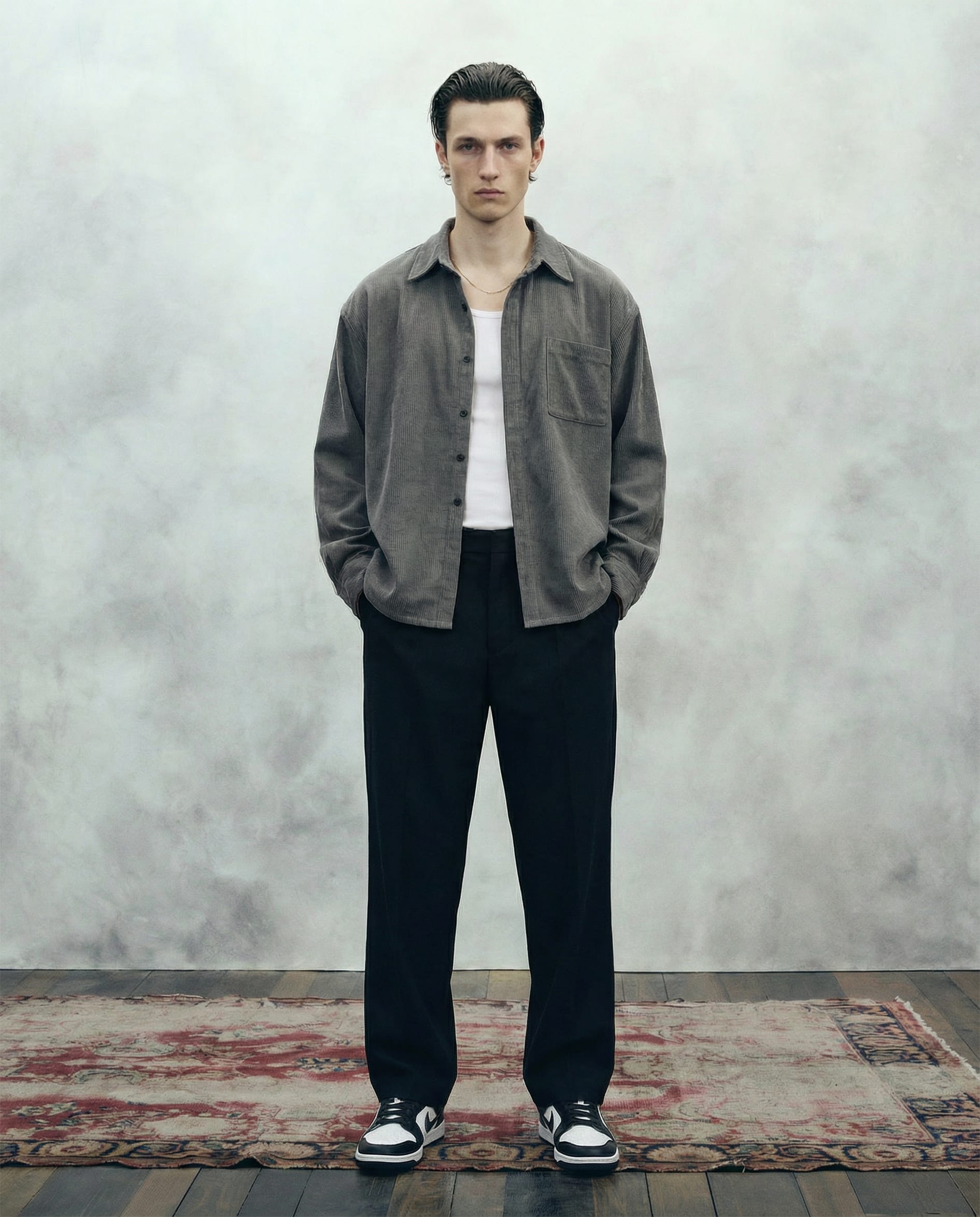 SMJ STYLE Hemd OVERSHIRT KAI – BOX FIT CORD