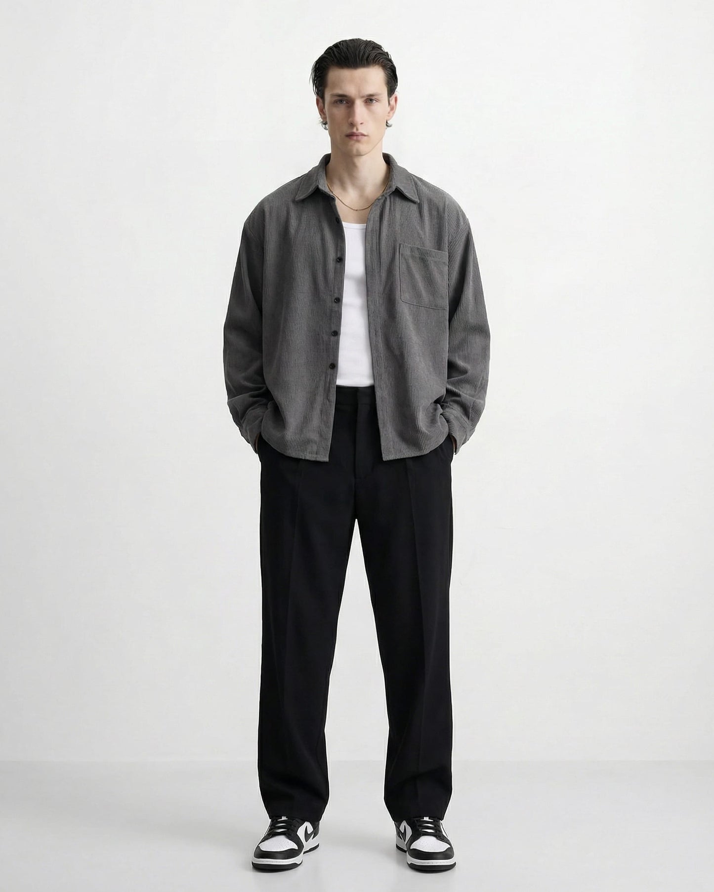 SMJ STYLE Hemd OVERSHIRT KAI – BOX FIT CORD