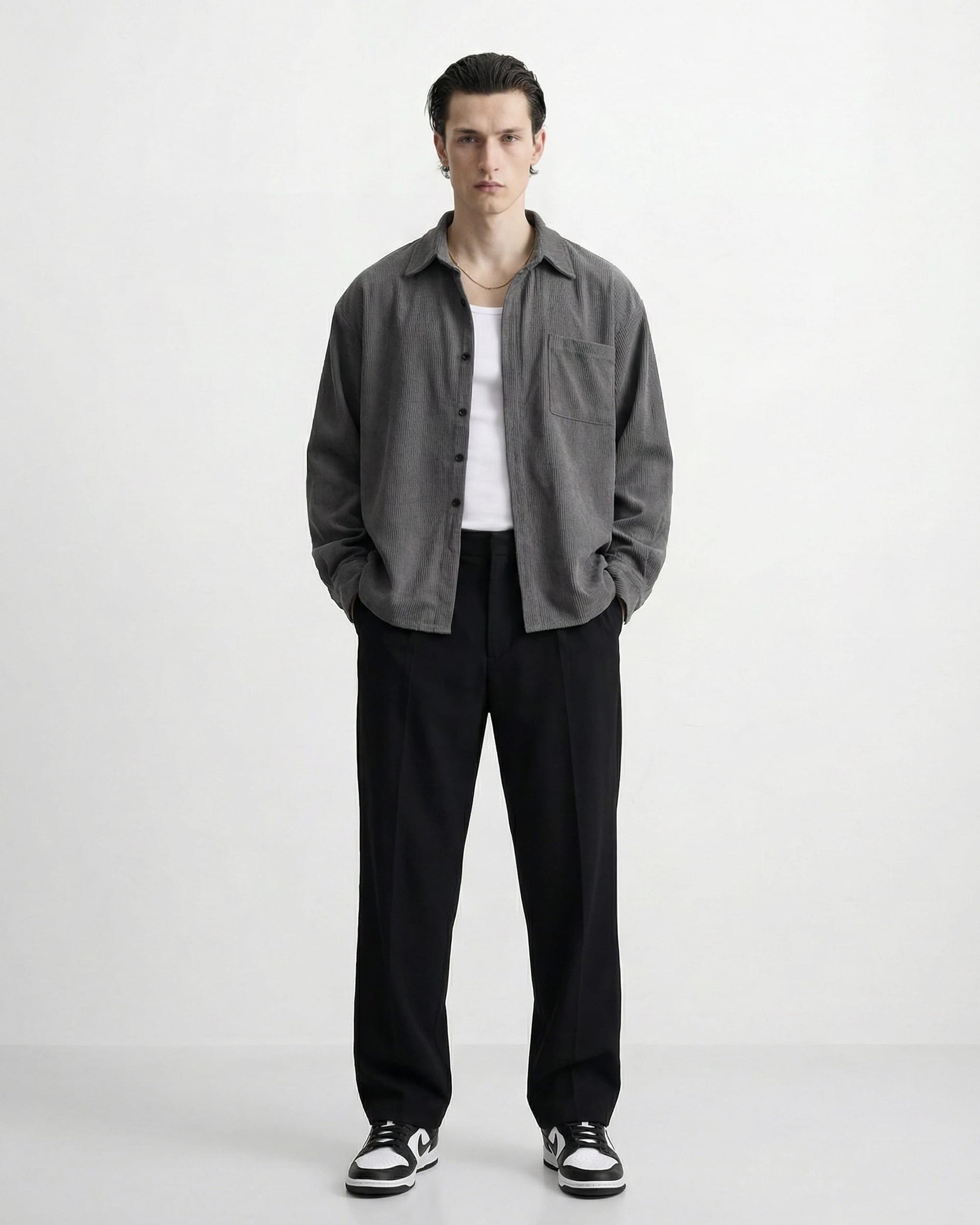 SMJ STYLE Hemd OVERSHIRT KAI – BOX FIT CORD