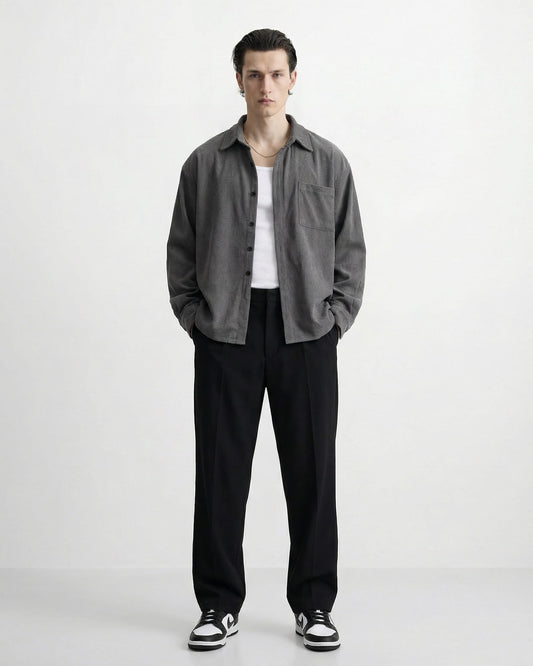 SMJ STYLE Hemd OVERSHIRT KAI – BOX FIT CORD