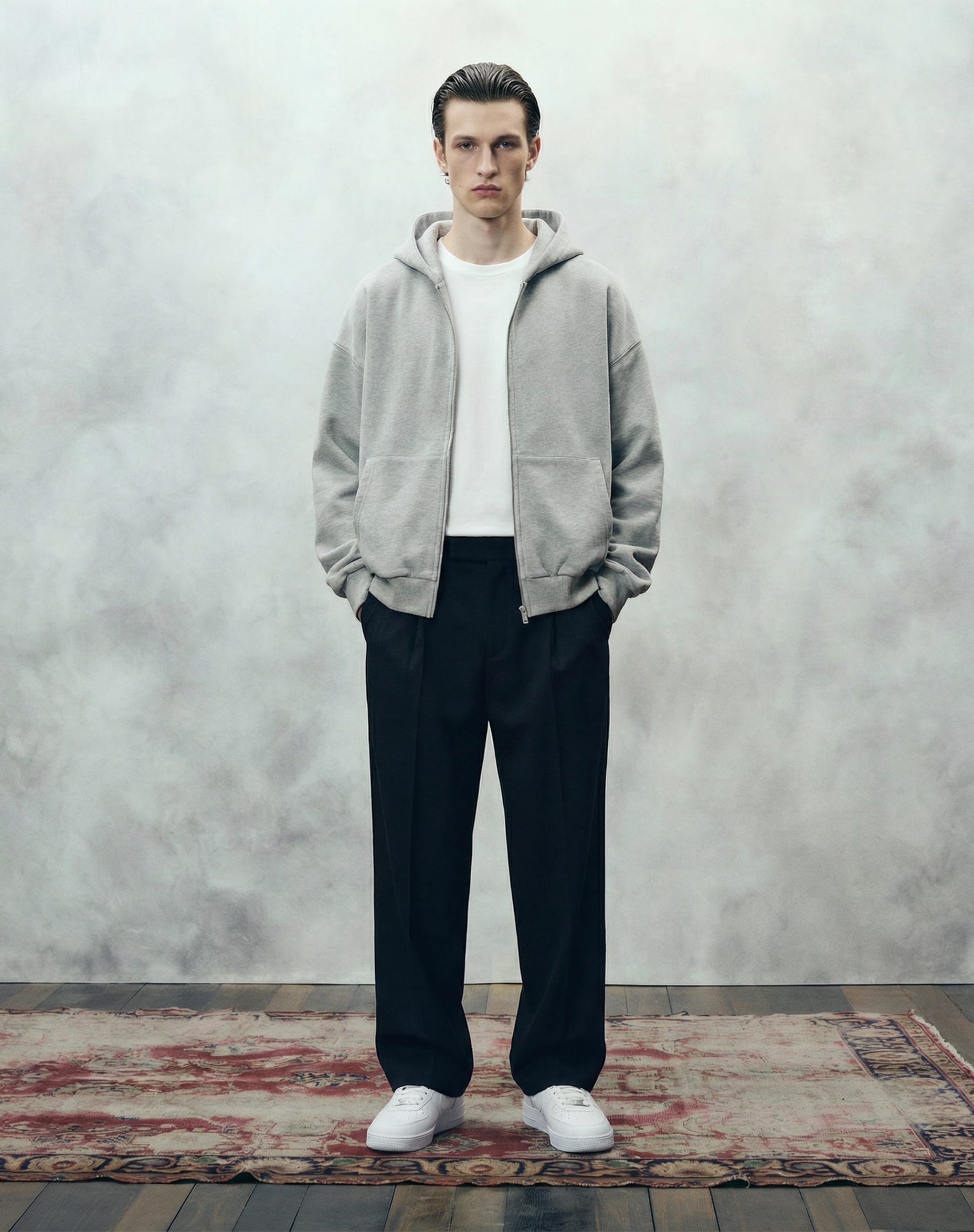 MarketPrint Hoodie OVERSIZED ZIPPER HOODIE