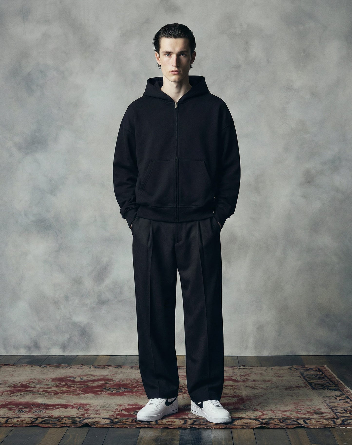 MarketPrint Hoodie OVERSIZED ZIPPER HOODIE