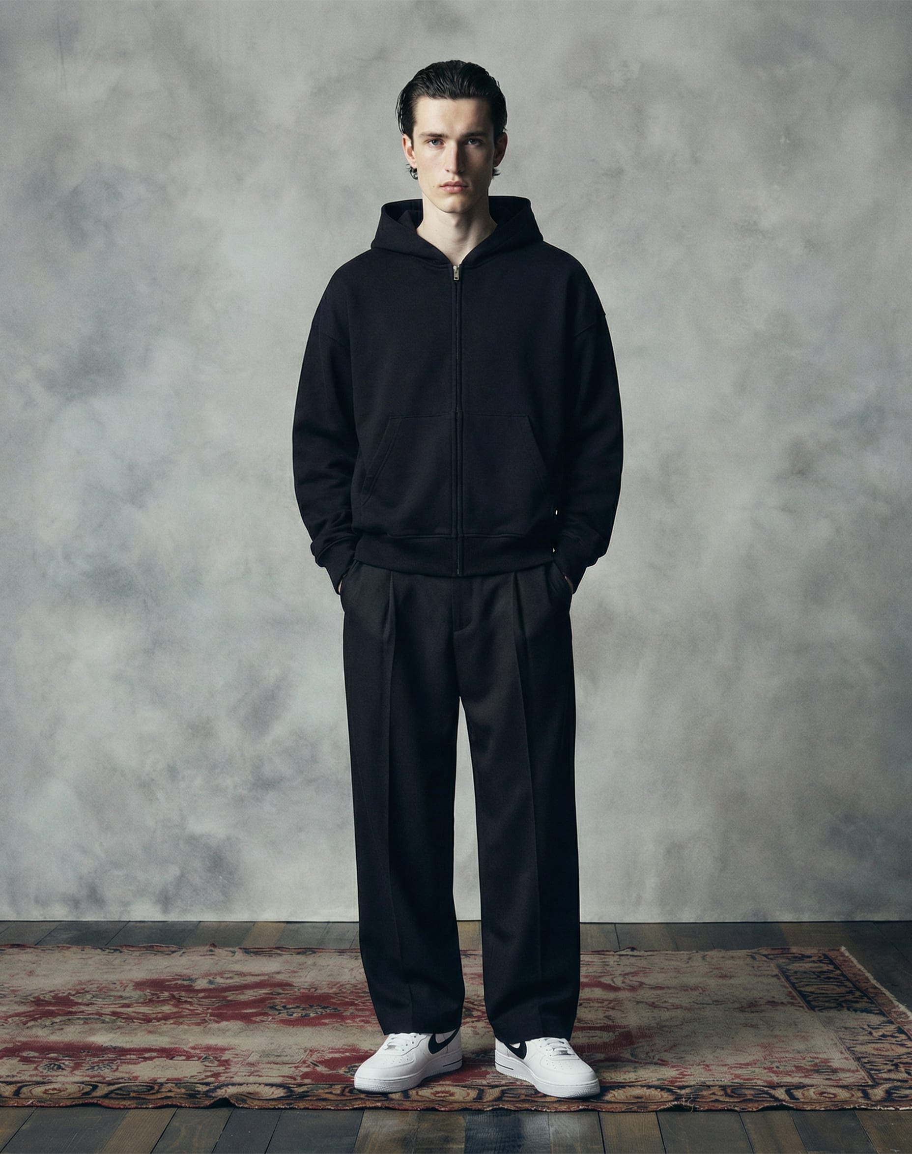 MarketPrint Hoodie OVERSIZED ZIPPER HOODIE