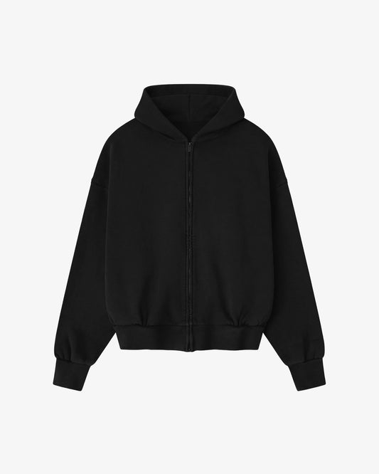 MarketPrint Hoodie S / SCHWARZ OVERSIZED ZIPPER HOODIE