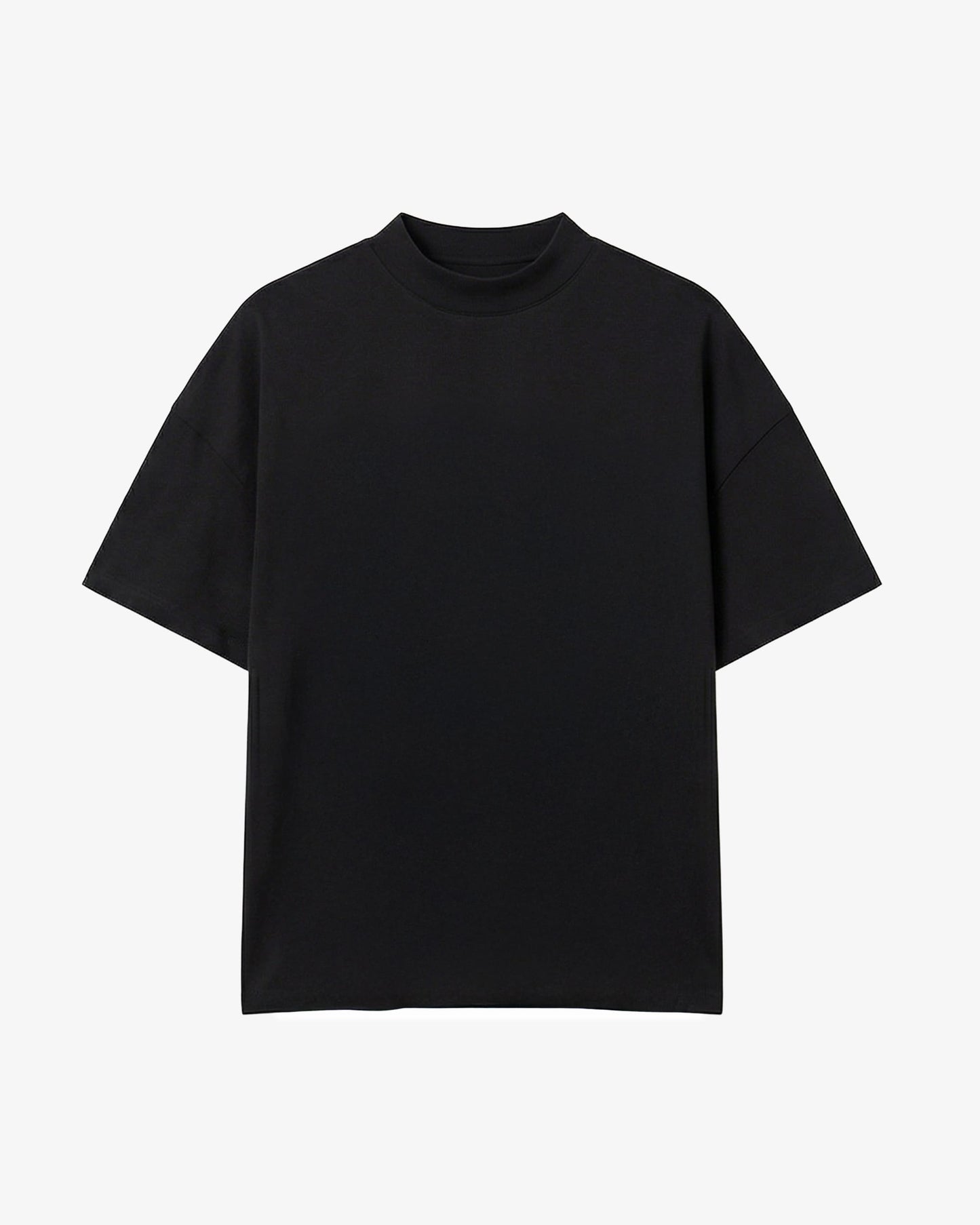 SEMIYU T-Shirt Schwarz / XS BOX T-SHIRT MOCK NECK