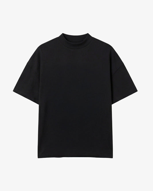 SEMIYU T-Shirt Schwarz / XS BOX T-SHIRT MOCK NECK