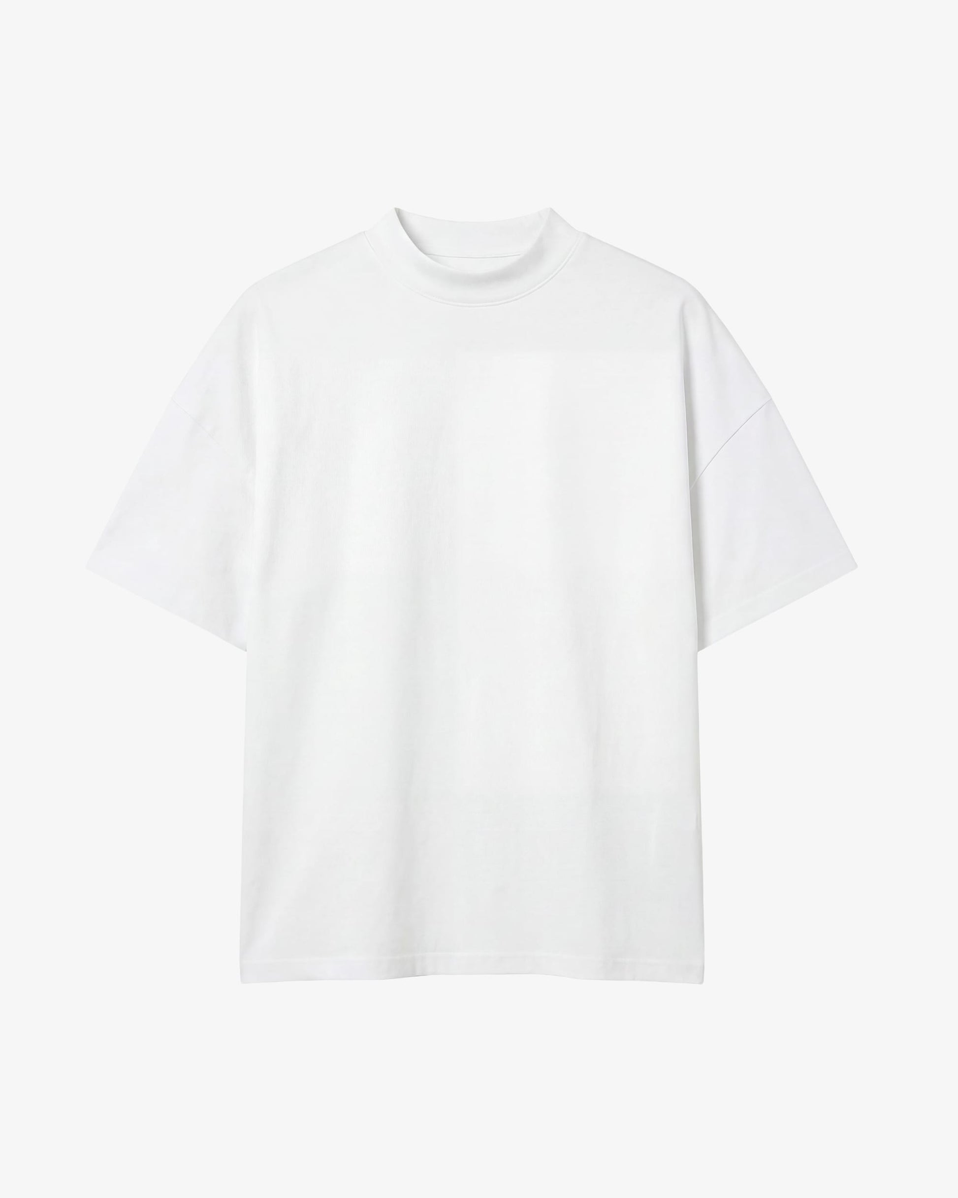 SEMIYU T-Shirt Weiß / XS BOX T-SHIRT MOCK NECK